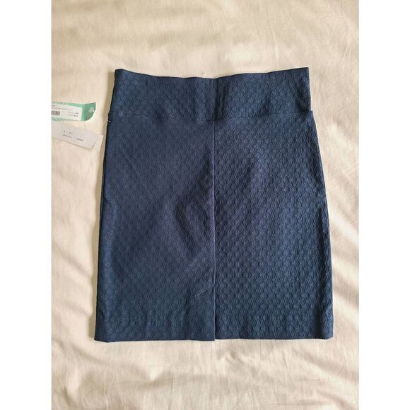 Margaret M Straight & Pencil Skirt Womens PS Blue Rayon Blend Stylish Western - Picture 5 of 6